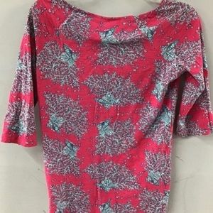 LillyPulitzer Shirt, Sz Small, Red/Blue